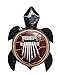 WorldBazzar Karimba Thumb Piano 7 Keys Coconut Shell Turtle Musical Kalimba Instrument Aboriginal Dot Design