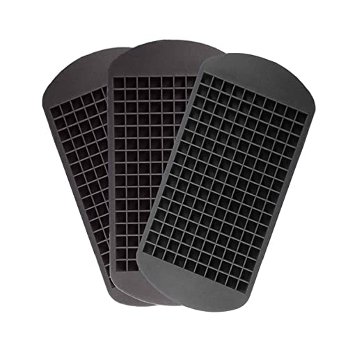 TopAufell Lot de 3 petits bacs à glaçons en silicone de qualité alimentaire, empilables, flexibles et empilables, pour la cuisine et le bar, les boissons Cover
