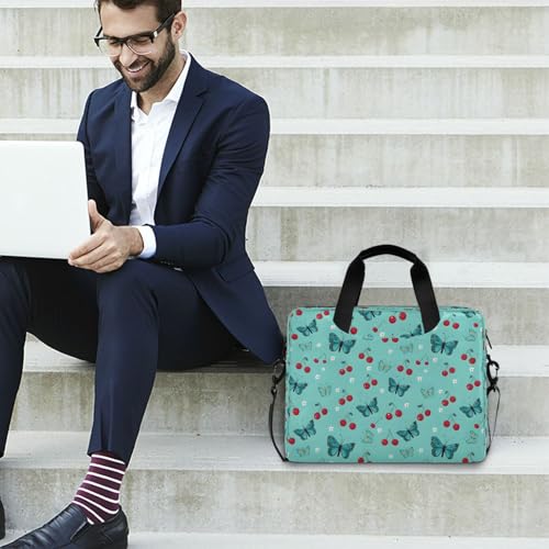 Bolso para laptop con diseño mariposas y cerezas miniatura 3