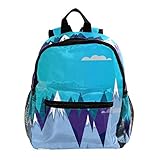 IMPRESIÓN COMPLETA-La mochila está totalmente impresa y hermosa. El diseño está en el estilo de los animales de dibujos animados lindo. Es animado, cálido y moderno, destacando la inocencia de los niños.