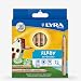 LYRA Ferby Giant Triangular Colored Pencils, Unlacquered, 6.25 Millimeter Cores, Assorted Colors, 12 Count (3611120)