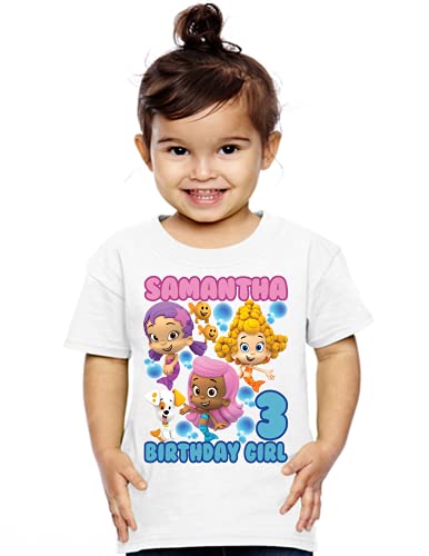 Personalized Bubble Birthday Shirt, Add Any Name and Age, Custom Shirts for a Guppie Birthday Party, Family Matching Shirts.