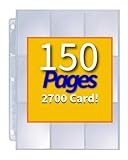 Football Trading Card Sleeve - 50 Pack of Football Card Holder Sheets -Each Football Card Sleeve Holds 18 Trading Cards Back to Back - 900 Card Capacity