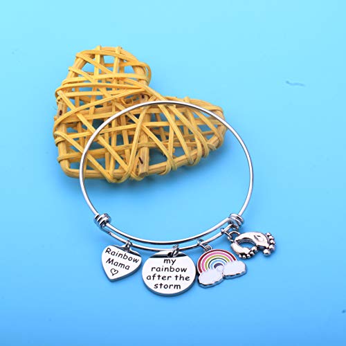 SEIRAA New Mommy Gifts Rainbow Baby Bracelet My Rainbow After the Storm Rainbow Jewelry for Pregnancy Expectant Mother3