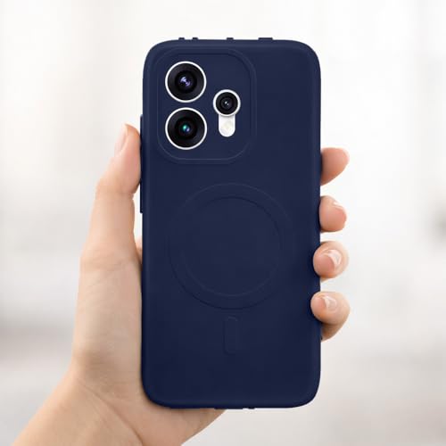 Image of Back Cover Compatible with Oppo Reno15 5G | MagFit Ring Design (Non-Magnetic) | Shockproof Case | Anti-Slip Grip | Raised Camera Edges | Slim Protective Case for Oppo Reno15 5G (Steel Blue)
