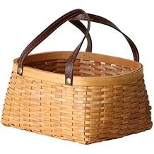 Decorative Handmade Storage Basket With Handle Desktop Storage Box Wood Chip Baskets Kitchen Sundries Organizer Container L
