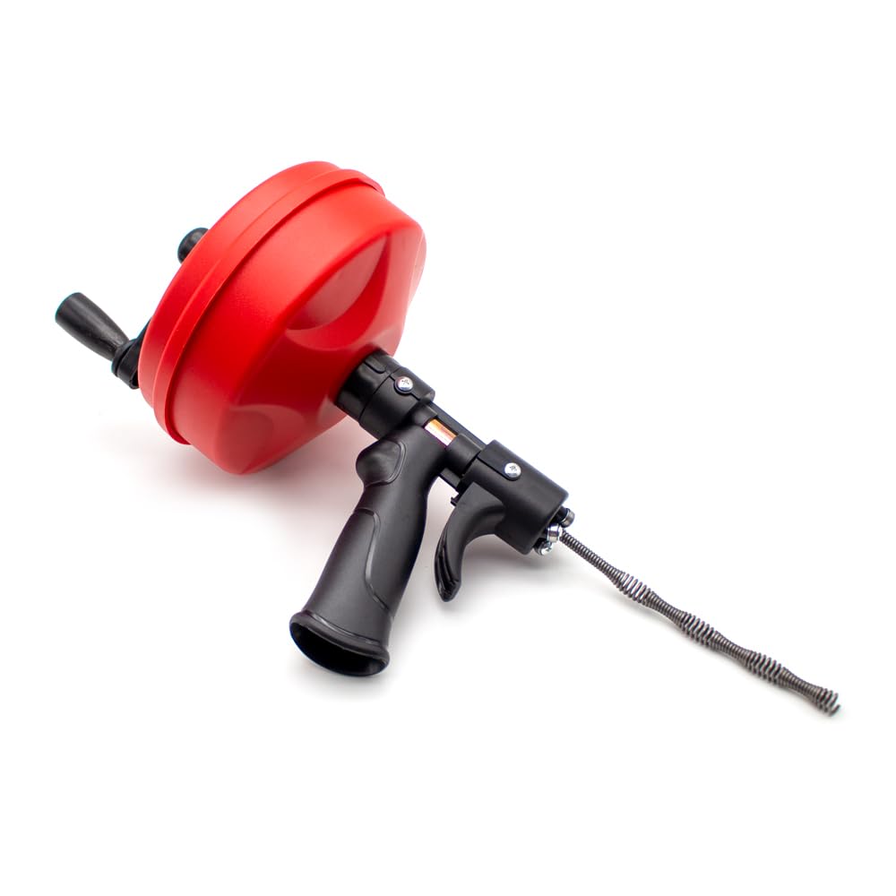 Toplionace Máquina de Desbloqueo de Alcantarillado con Manivela para El Hogar de 10M, Desatascador de Inodoro Drenaje de Suelo de Cocina Máquina de Dragado de Bloqueo de Tuberías de 20-75mm
