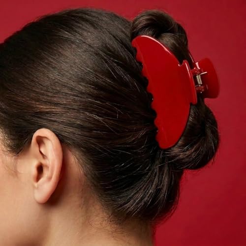 Pinza para cabello cherry rojo de 4 pulgadas miniatura 2