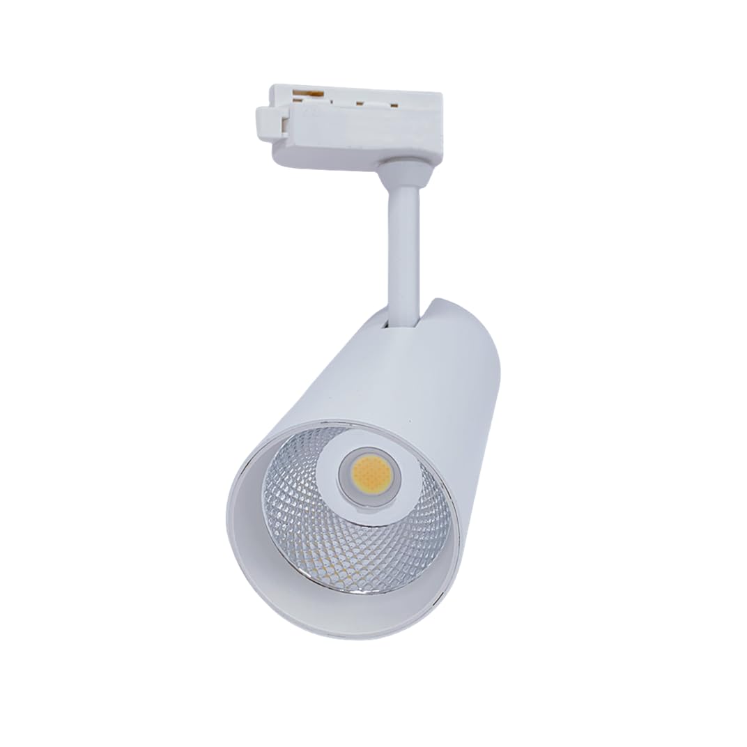 ONSSI® Projecteur LED 25W pour Rail Monophasé à 2 fils COB LED,Blanc neutre (CCT Dimmable en Blanc Froid-Neutre-Chaud) Spots de plafond pour usage commercial (Blanc)