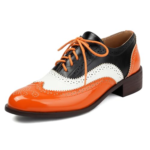Chaussures Richelieu talon bloc Bviennic confort style vintage pour le bureau