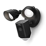 Certified Refurbished Ring Floodlight Cam Wired Plus by Amazon | Outdoor Security Camera 1080p HD Video, LED Floodlights, Siren, Wifi, Hardwired | alternative to CCTV system | Black