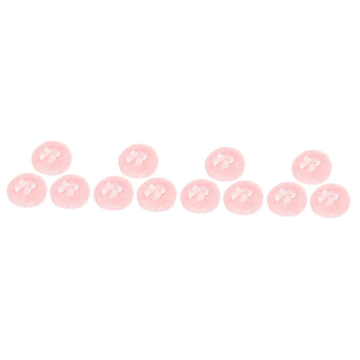 Yardwe 4 Sätze Bogen Puff Werkzeug Babypuderquaste Puderquaste Für Gesichtspuder Erfrischend Pulverschuh Runde Puderquaste Puderquaste Rosa Plüsch- 3 Stücke * 4