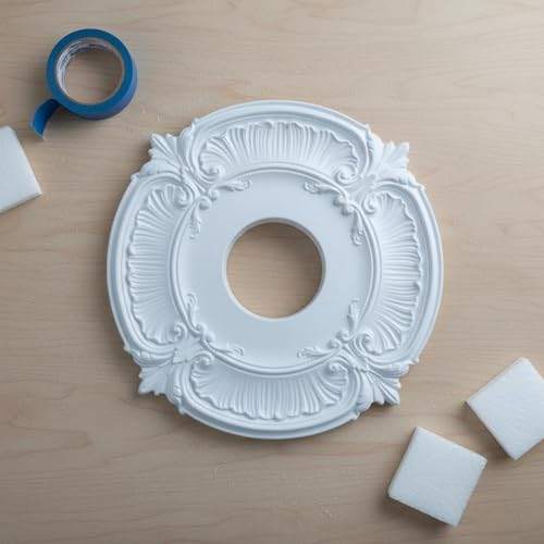 Médaillon de plafond en relief scrollwork noir, panneau décoratif de haute qualité