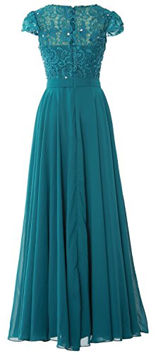 Beonddress Elegante chiffon applicatie ronde kraag lange avondjurken feestjurken dansjurken - Image 3