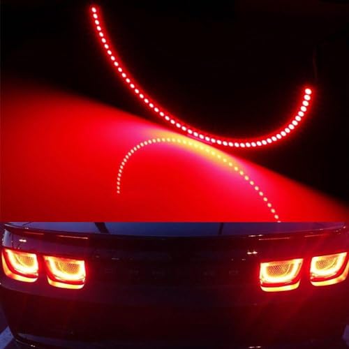 iJDMTOY 4pc Set Red LED Circuit Boards Compatible With 2010-2013 Chevrolet Camaro, For Taillamp Afterburner Halo Ring Effect Retrofit w/Taillight and Brake Light Feature