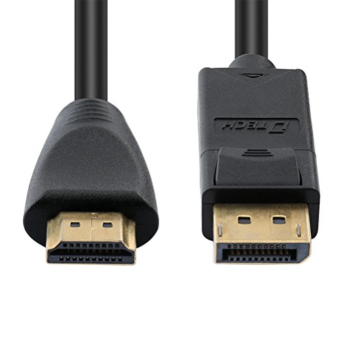 Dtech Displayport To Hdmi Cable Male To Male Adapter 1080P 60Hz Video With Gold Plated Connector For Monitor Gaming Docking Station (6 Feet, Black) #TOP2