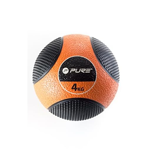 Pure2Improve Bola Medicinal, Unisex-Adult, Naranja/Negro, 4 Kg
