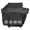 QuliMetal Grill Cover for Weber Searwood 600 Pellet - 600D Heavy-Duty Waterproof and Tear-Resistant Grill Cover for 3400145 Weber Searwood,Outdoor BBQ Accessory