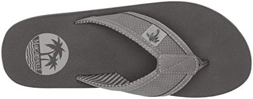 Margaritaville Men's Palm Lightweight and Durable Flip Flops, Gray, 9 | Image 4
