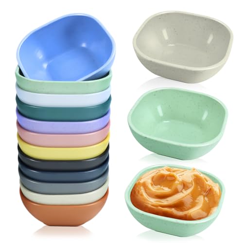 TKOnline 12 Pack Wheat Straw Dipping Bowls
