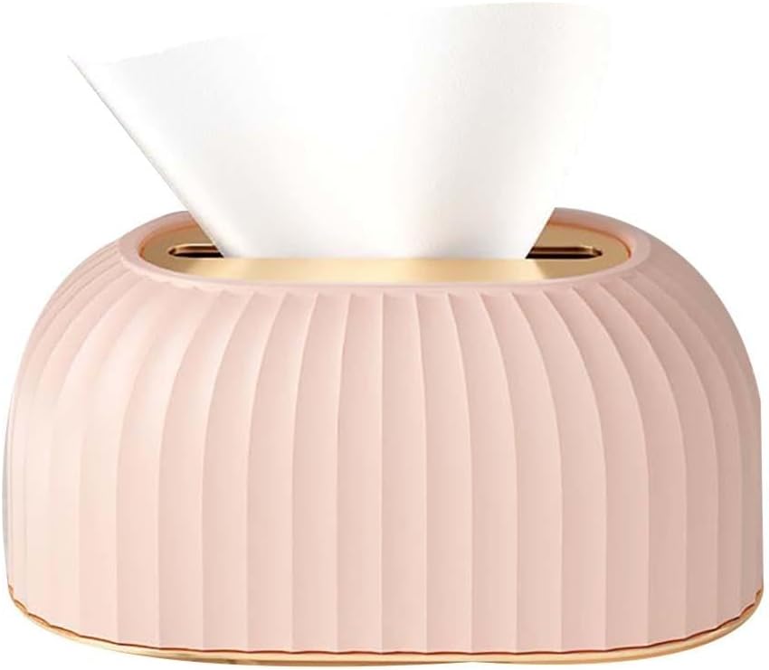 Tissue Box Cover，Tissue Holder，Tissue Box Holder，Tissue Dispenser，Car Tissue Holder，Desktop Auto-Lift Spring Tissue Box, Simple Striped Tissue Box，for Home Decoration, Dining Table Accessories