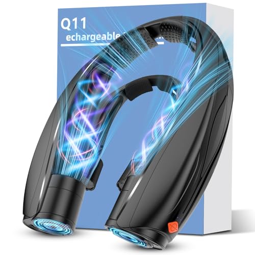 Image of Portable Neck Fan, 6000mAh Rechargeable Personal Fan, 6 Speeds Hands Free Wearable Fan with 360 Surround Airflow, Ideal for Travel, Office, Sports, Home - Gifts for Men Women Dad Mom