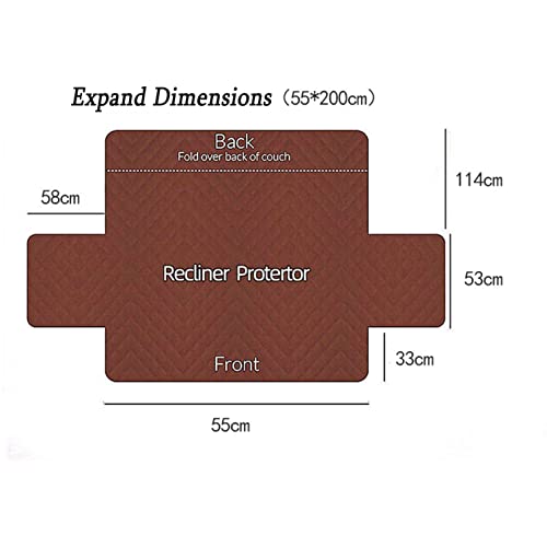 Evite resbalones con la funda de sillón reclinable acolchada roja 8