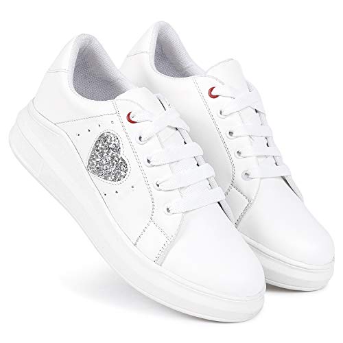 Image of Longwalk Girls Sneakers Breathable, Walking, Running Shoes (White)
