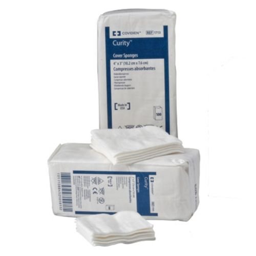 Covidien 1713 Curity Cover Sponges, 4" x 3" Size (Pack of 2000)