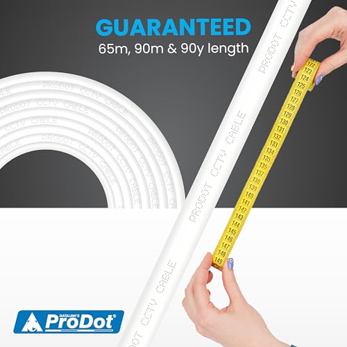 Image of ProDot Premium 90 Meter Copper 3+1 CCTV Cable I A+ Quality Audio + Video Quality in All Weather -5 to 50