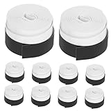 Milisten 10pcs Badminton Racket Overgrip Sweat Band Super Absorbent Tennis and Squash Racket Grip Anti-Perforated for Competitive Players and Training