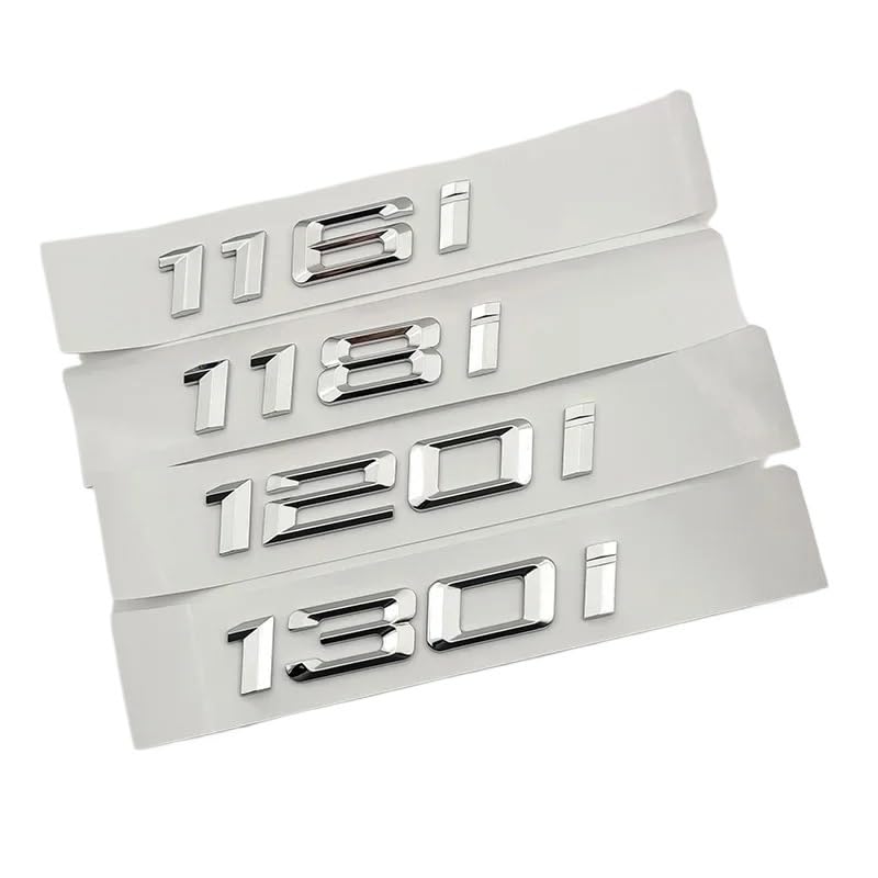 Emblème 118i ABS chromé 3D pour logo de coffre arrière
