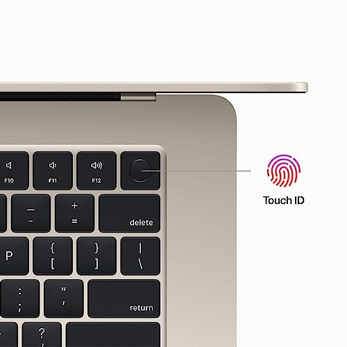 Image of 2023 Apple MacBook Air with Apple M2 Chip with 8-Core CPU /10-Core GPU (15-inch, 16GB RAM, 1TB SSD Storage) (QWERTY English) Starlight (Renewed)