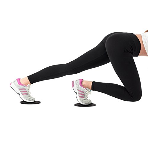 Ryaco Gleitscheiben Fitness Sliders – 2er Set Doppelseitige Gliding Discs für Hause Training Bauch Workouts & Ganzkörpertraining – Gratis Tragebeutel – für Teppich, Fliesen, Laminat, Holzboden