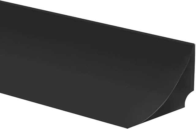 Silicone Wet Room Floor Barrier 118 Inch / 3M, Self-Adhesive Bathroom Shower Threshold Water Barrier, Shower Tray Sealing Strip, Shower Splash Guard, Water Stopper for Kitchen Sink, Bath Floor Black