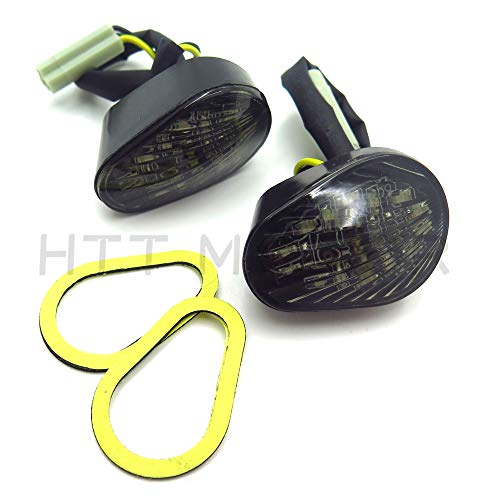 Httmt Mt224-004-Sk Smoke Led Flush Mount Turn Signal Compatible With Yzfr6 2003-2005 R6S 2006-2007 #TOP5