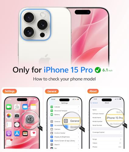 Image of FNTCASE for iPhone 15 Pro Case: [Compatible with Magsafe] Translucent Matte Cases with [Full Camera Protection] [Screen Protector] Military Grade Shockproof Protective Phone Cover - Light Pink
