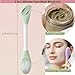 2 in1 Silicone Face Mask Brush & Facial Cleansing Brush, 4 Pack Double-Sided Face Scrubber Applicator for Clay Mud Mask, Cream, Lotion, Exfoliating & Massage, Soft Spa Skincare Tool for All Skin Types