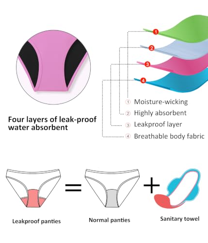 Image of Beautikini Period Swimwear One Piece Leakproof Swimsuit Menstrual Tummy Control Bathing Suit for Teens Girls and Women