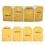 Caja de regalo de papel kraft con etiquetas adhesivas de agradecimiento, adecuadas para Navidad, Año Nuevo, cumpleaños, bodas, ceremonias de graduación, negocios, aniversarios y visitas diarias.