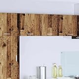 Lumanois Armoire Suspendue Bois Ancien et Blanc 40 x 31 x 40 cm Meubles de Cuisine Marron,884142