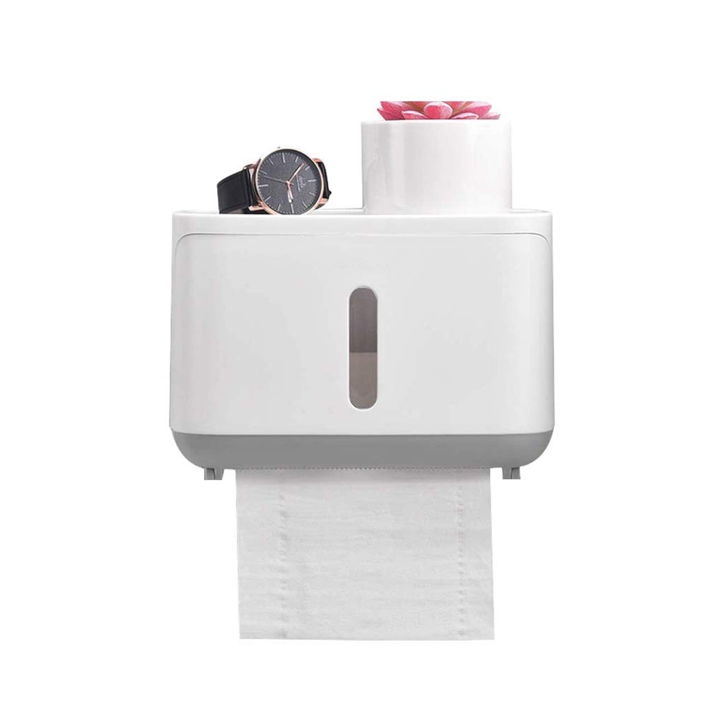 Papel higiénico titular impermeable gris que protege el rollo con corte libre manual 1