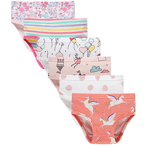 Sladatona Little Girls' Soft Cotton Underwear Bring Cool,Comfort Experience Panty 2-3t Red/Pink
