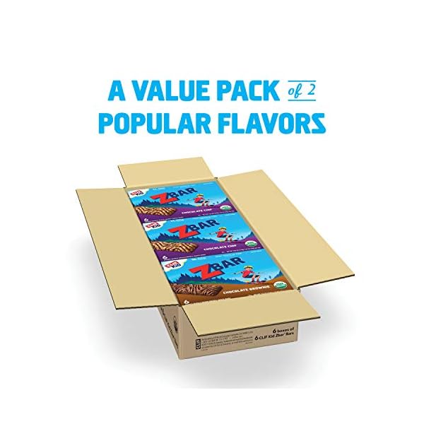 CLIF-KID-ZBAR-Organic-Granola-Bars-Value-Pack-Non-GMO-Organic-Lunch-Box-Snacks-127-Ounce-Energy-Bars-36-Count CLIF Kid Zbar - Chocolate Chip and Chocolate Brownie - Variety Pack - Soft Baked Whole Grain Snack Bars - USDA Organic - Non-GMO - Plant-Based - Amazon Exclusive - 1.27 oz. (36 Count)