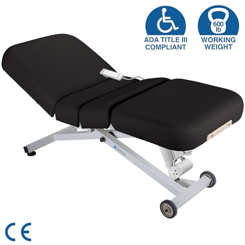 Image of EarthLite Ellora Electric Lift Salon Massage Table, Electric Tilt, Made in USA, 30 inch x 73 inch, Black