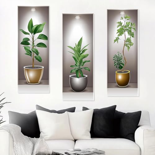 3 Piezas 3D Vinilos de Pared Decorativos Decorativos Baño de Pared Adecuadas Para Decorar Habitaciones Salas de Estarcocinas Oficinas Hoteles y Cubrir Paredes Dañadas (20 x 40 cm)