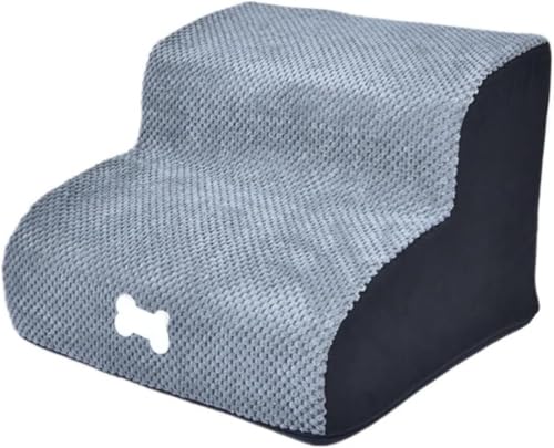 Marysea犬 階段 ドッグステップ 犬 ステップ ペット 高密度フォーム使用 滑り止め付き 安定性 カバー取り外し可能 洗える 小型犬・老犬・関節に優しい (2階【高さ30cm】,グレー)