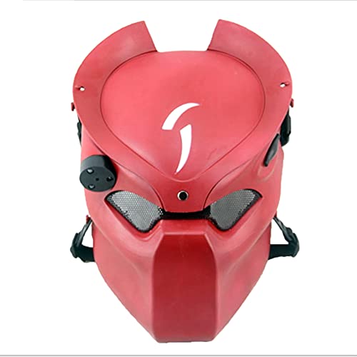 Gbyork Predator Cosplay Mask Game Movie Party Halloween Red Alien