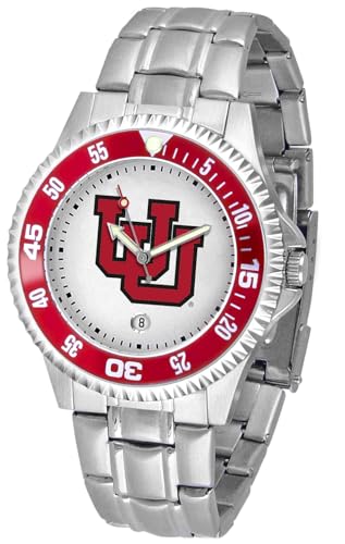 SunTime Men's Utah Utes with 20mm Stainless Steel Band - Gameday Dial