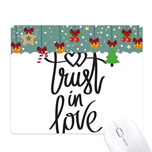 Alfombrilla de ratón Trust in Love, diseño navideño para un escritorio acogedor
